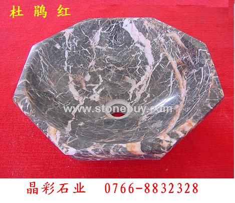 杜鹃红洗手盆(八角盆)