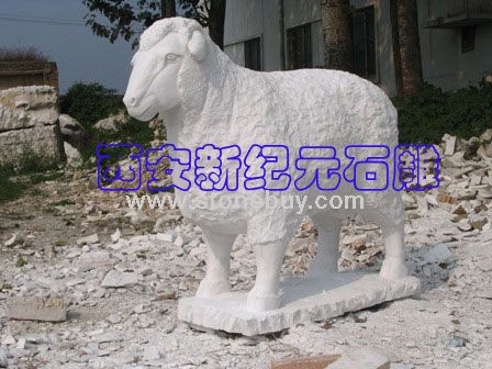 漢白玉雕刻羊