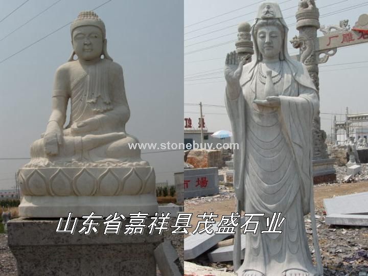 石雕菩萨，观音，佛像、寺庙宗教石雕