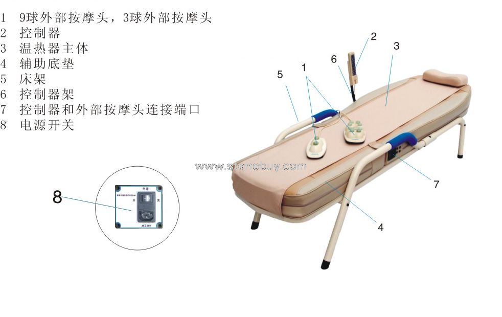 温玉保健床，温玉理疗床，温玉按摩床