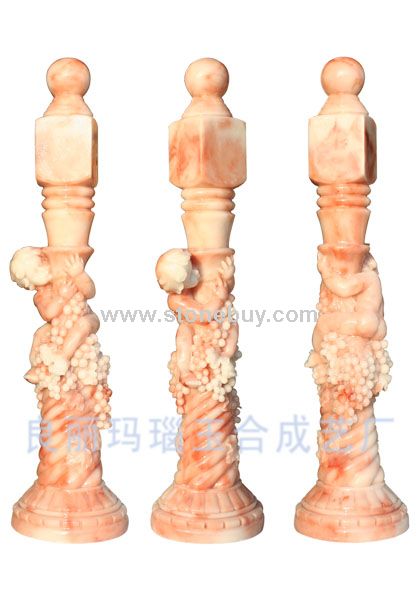 仿玉柱子 楼梯扶手头柱 玉石立柱