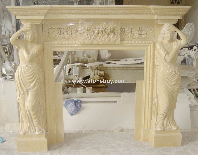 F-025（人像雕刻壁炉Carving fireplace mantel）