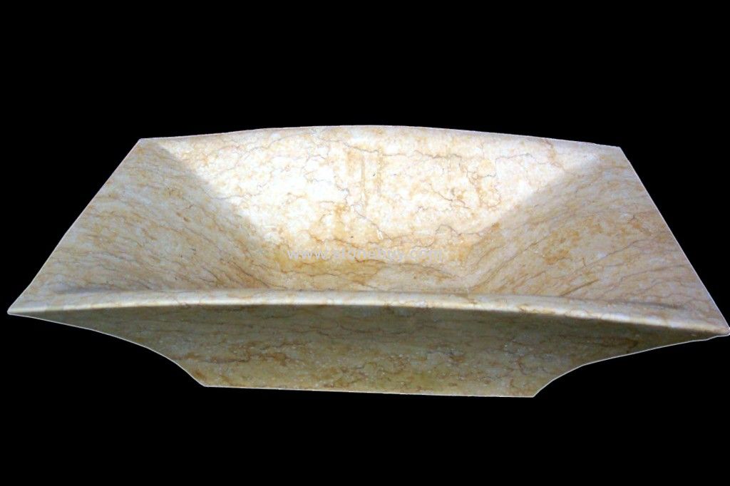 大理石洗脸盆YF-056金线米黄艺术盆