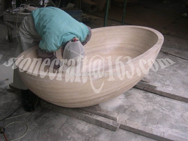 T-003(米黃洞石浴缸MARBLE BATH)