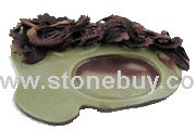 紫袍玉带石茶具,砚台,装饰品