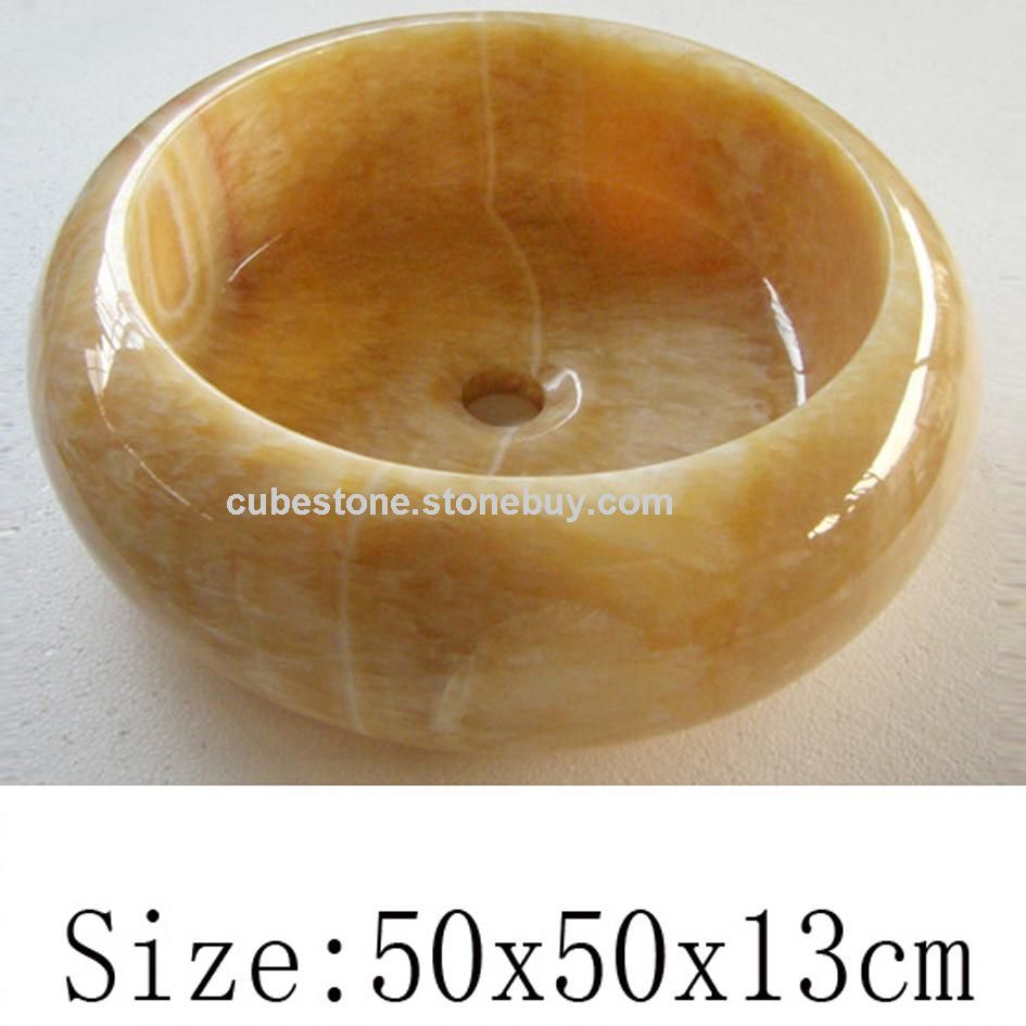 米黃玉藝術(shù)盆