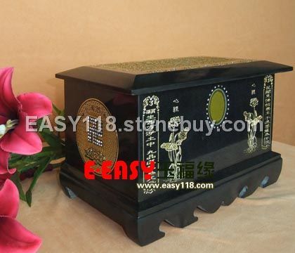 方型水晶+经文骨灰盒
