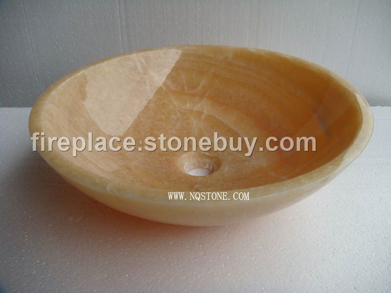 B-051出口美国黄玉洗手盆ONYX SINK
