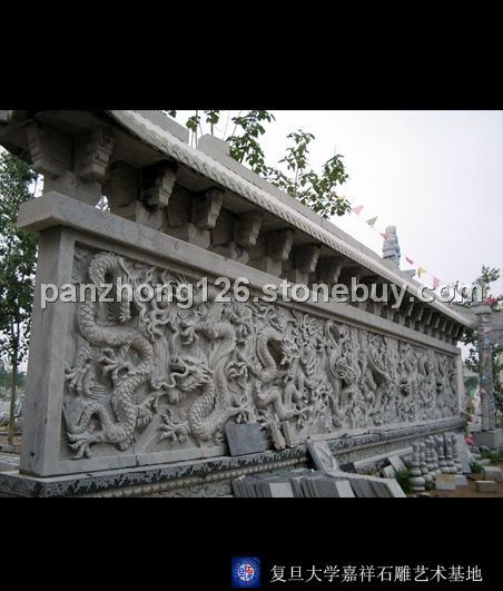 石雕九龙壁,龙文化壁，华表龙柱中华柱，龙戏珠戏水，蟠龙等各种龙型石雕
