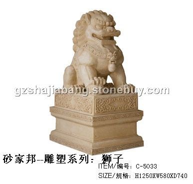 艺术砂岩雕塑——狮子