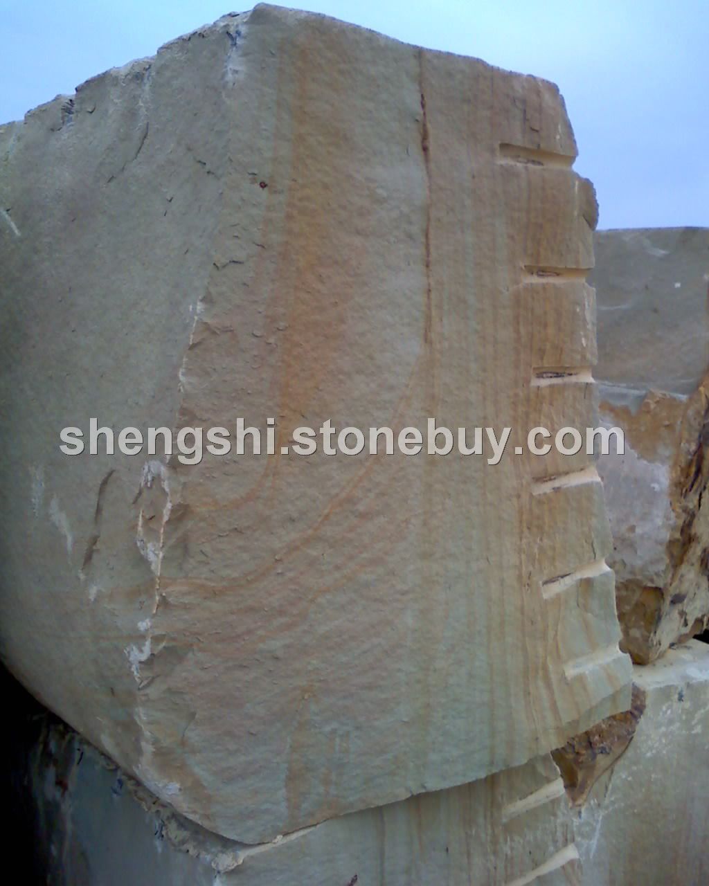 白木纹砂岩荒料