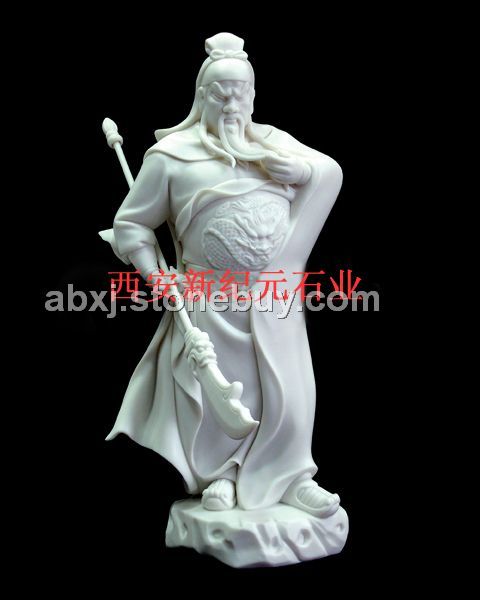 汉白玉雕塑---关公