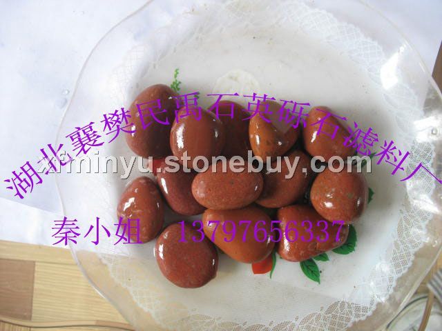 天然紅色鵝卵石
