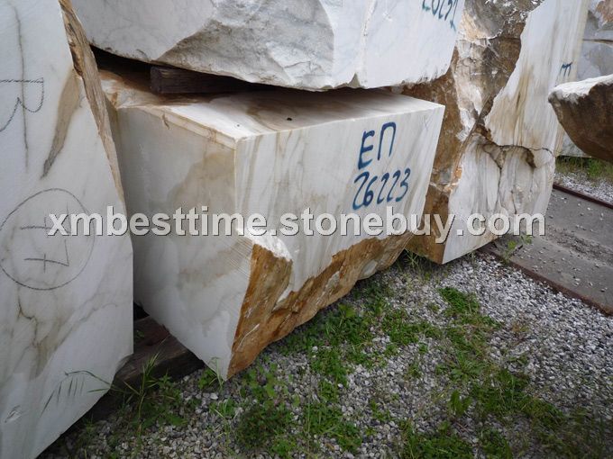 意大利雪花白荒料