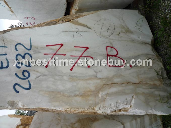 意大利雪花白荒料