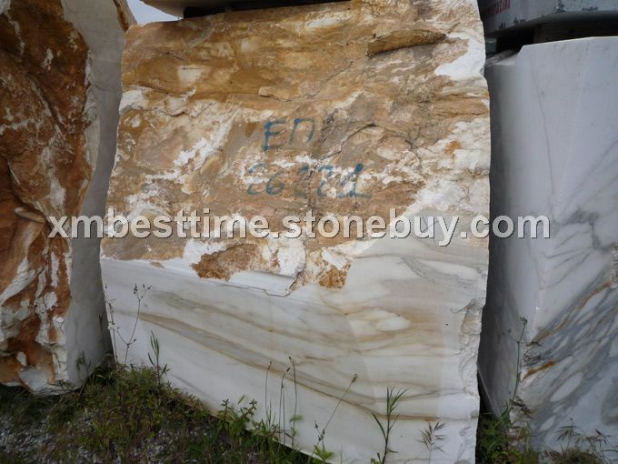 意大利雪花白荒料