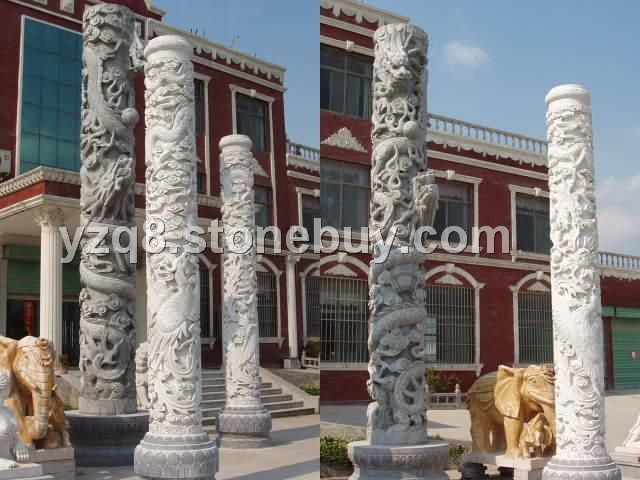 石雕华表龙柱，中华柱，九龙壁,游龙蟠龙等龙文化石雕