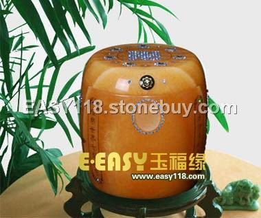 七寶米黃玉+經(jīng)文骨灰罐