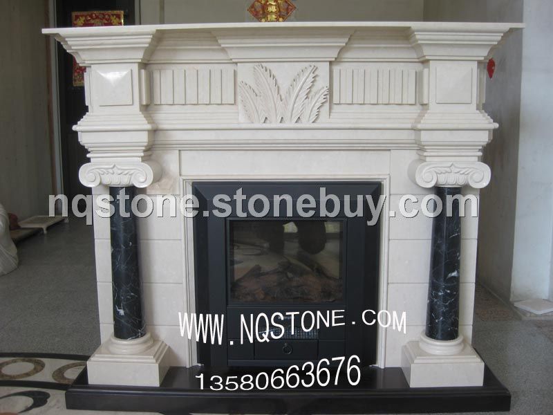 F-236别墅大厅石材装饰壁炉FIREPLACE