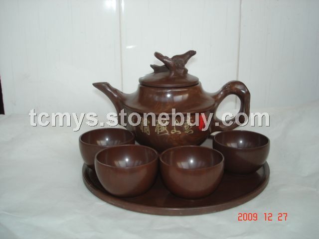 木鱼石茶具