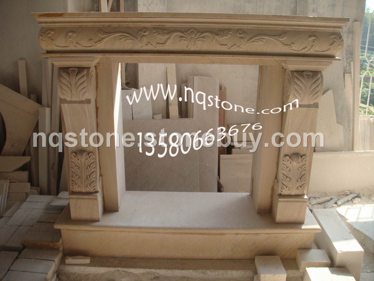 F-81(砂岩壁炉架Sand Stone Mantel)&amp;nbsp;
