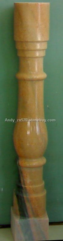 大理石柱子晚霞红70cm