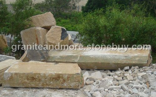 蒙古六方石荒料