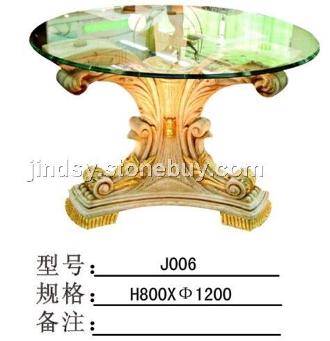 金顶砂岩精雕细琢之餐台
