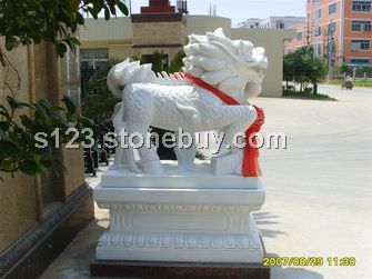 石獅子-漢白玉麒麟雕刻&amp;nbsp;&amp;nbsp;