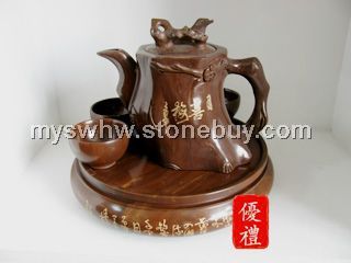 厂家直销木鱼石产品木鱼石茶具木鱼石保健杯