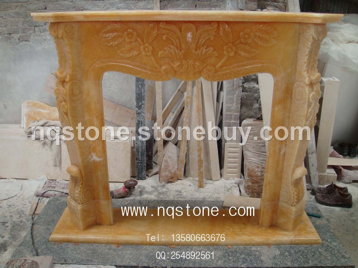 F-130(出口玉石雕刻壁炉FIREPLACE)