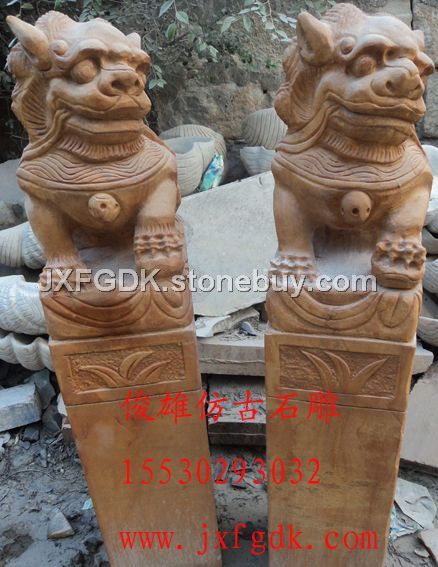 仿古拴马桩