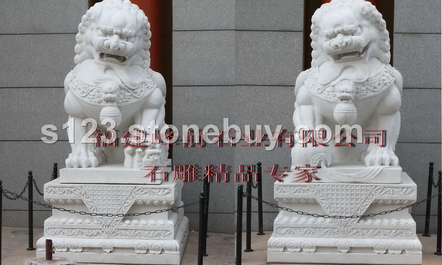 汉白玉经典款北京狮--精品