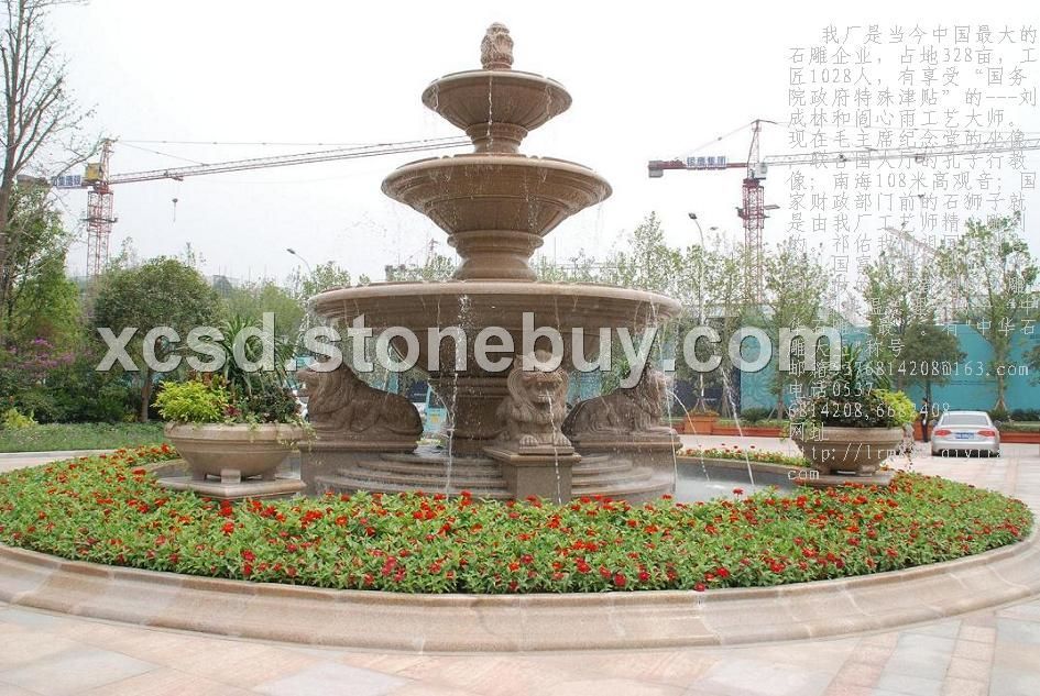 石雕喷泉，风水球，鸿福轮，大水发园林水景，石雕小桥流水，水榭亭台