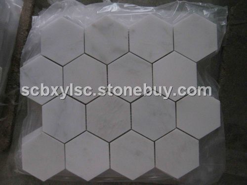 东方白75mm六边形马赛克
