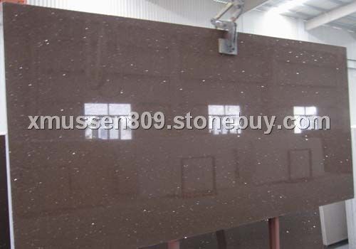 CQS0011-quartz stone-Deep Brown Crystal