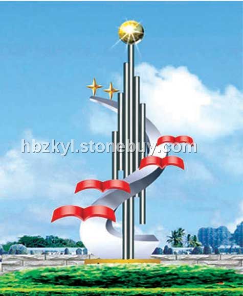 雕塑喷泉假山不锈钢雕塑