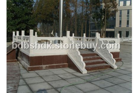 草白玉护栏，旗台座栏杆，河堤护栏