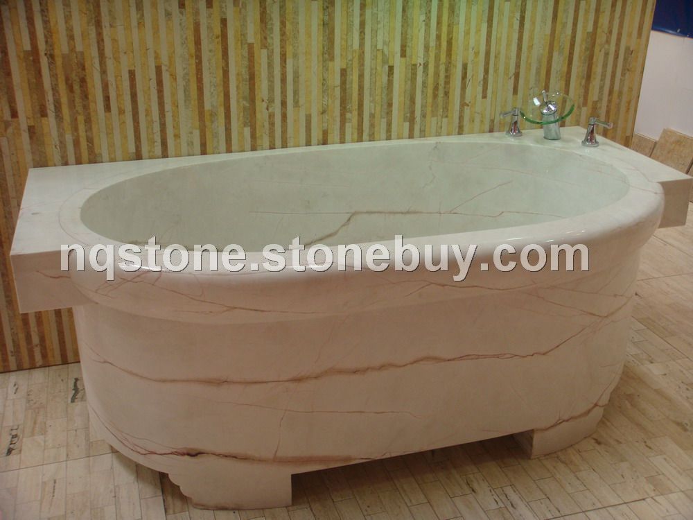 T-013紅線玉大理石藝術浴缸（BATH TUB）