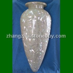 白色贝壳宝瓶工艺品马赛克