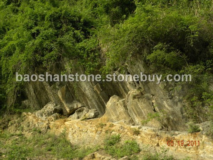 北區(qū)礦山露頭石，表面元蓋土