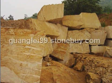 黄木纹矿山荒料