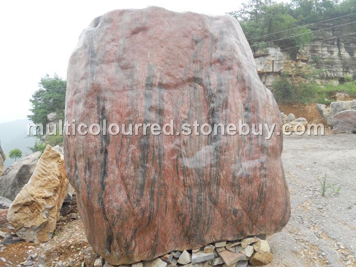 湖北幻彩红三峡浪园林石景观石三峡奇石三峡观赏石三峡门牌石三峡石幻彩红风景石