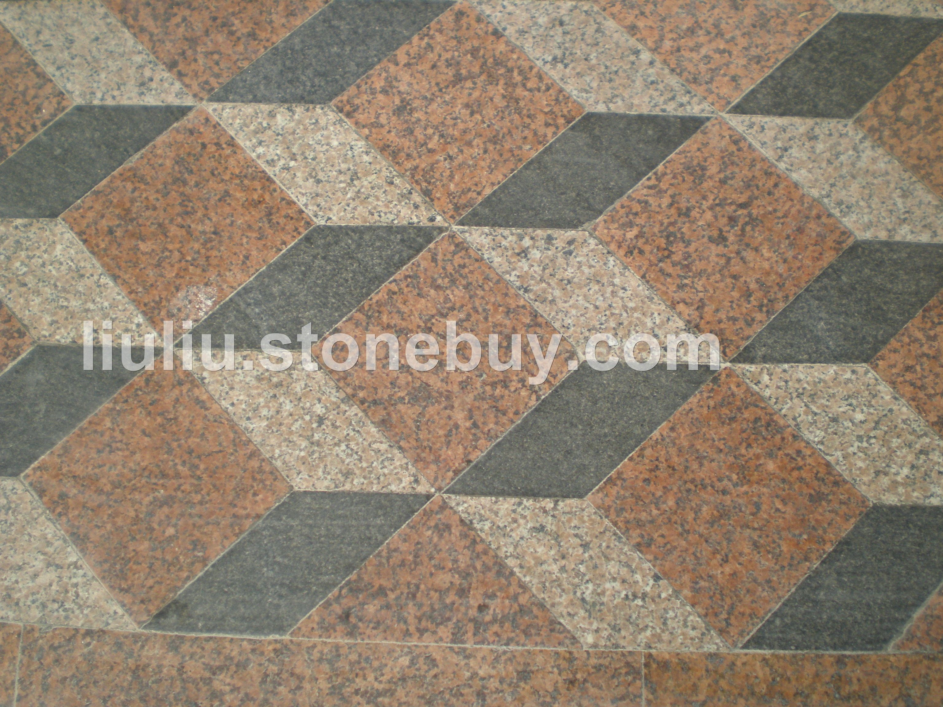 三种石材拼立体感