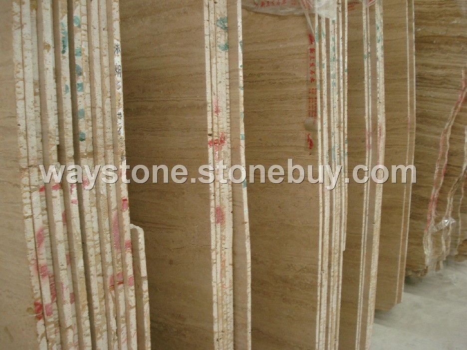 米黄洞石荒料，大板