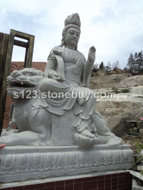 文殊菩薩，佛像石雕