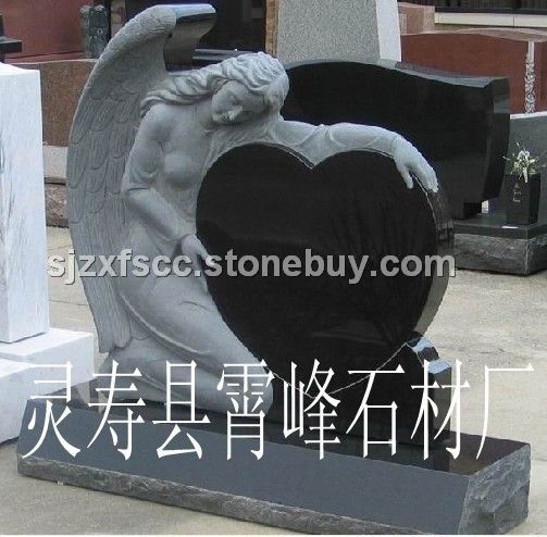 中国黑花岗岩墓碑
