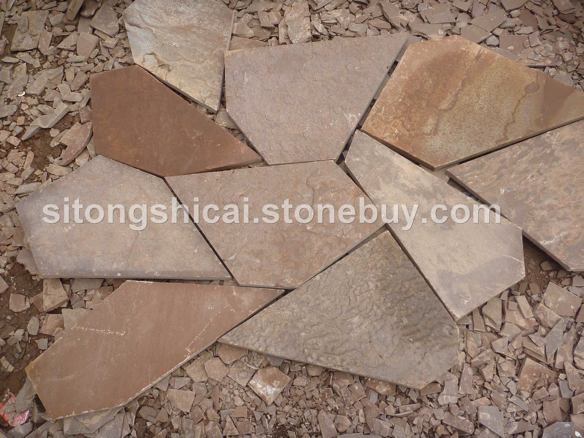 棕褐色板岩 冰裂纹