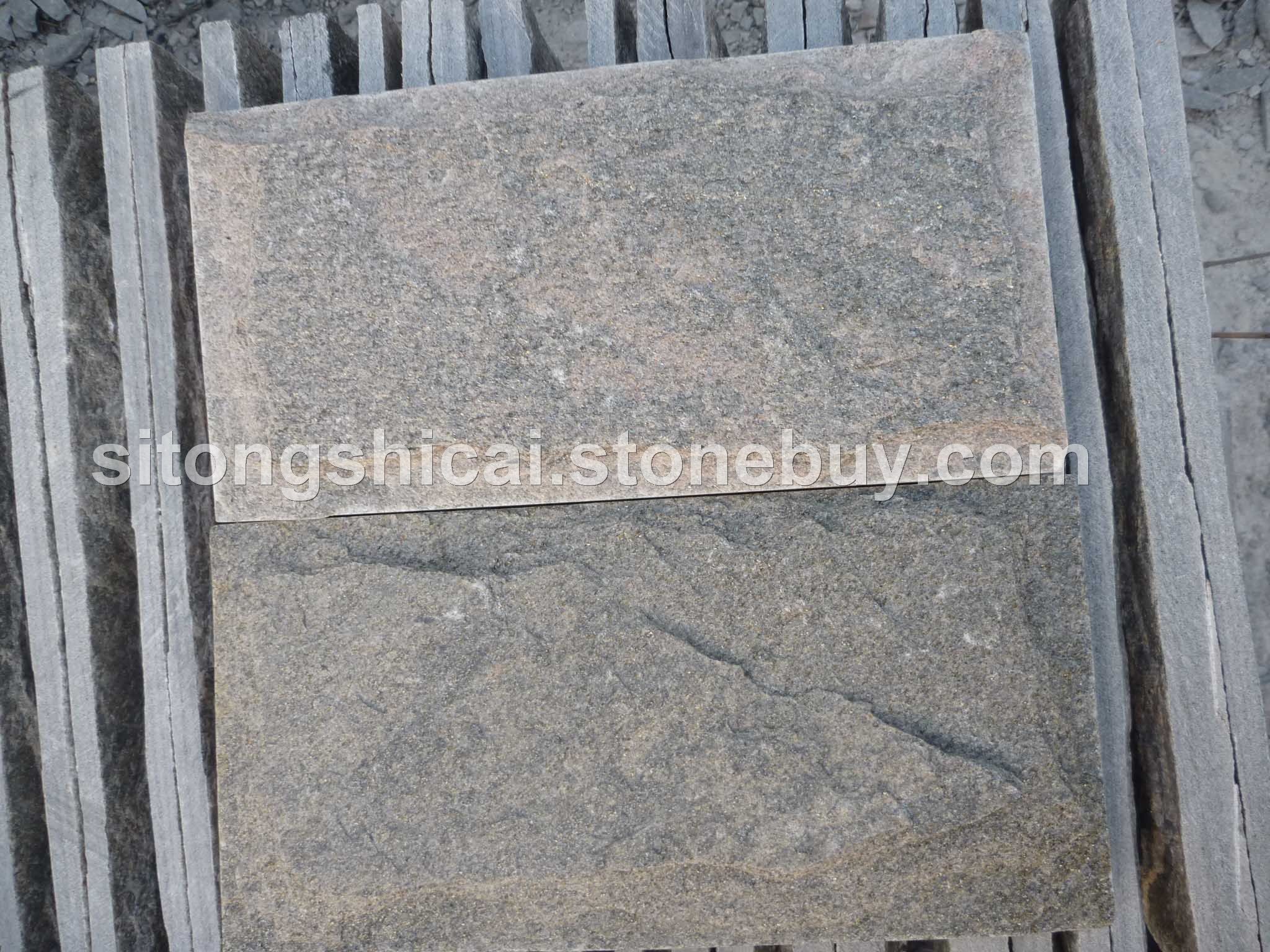灰色石英板巖 蘑菇石