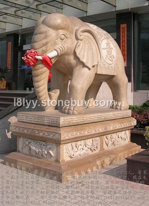 石雕象，石象，汉白玉石雕大象，盛世有象，石雕动物龙凤大鹏,大象骏马,宝瓶鹿鹤